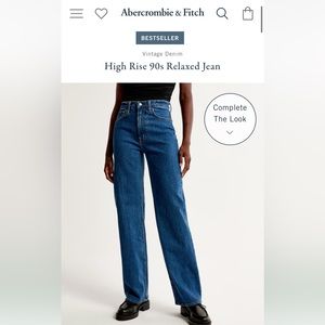 Abercrombie & Finch, High Rise 90s Relaxed Jean, short
